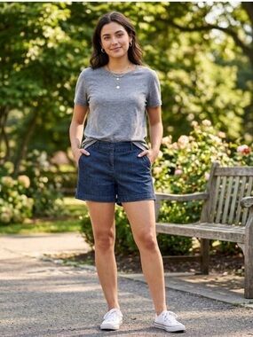 LOFT Outlet Dark Blue Denim Skirt